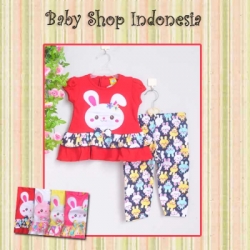 large PU384 Setelan Kaos Bunny n Friends 72 Merah copy